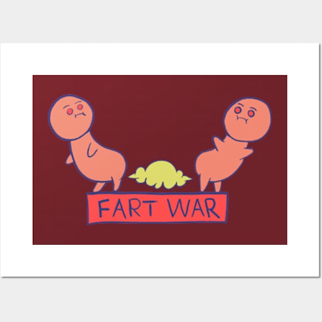 farting so hard "fart war" Wall Art by sungraphica